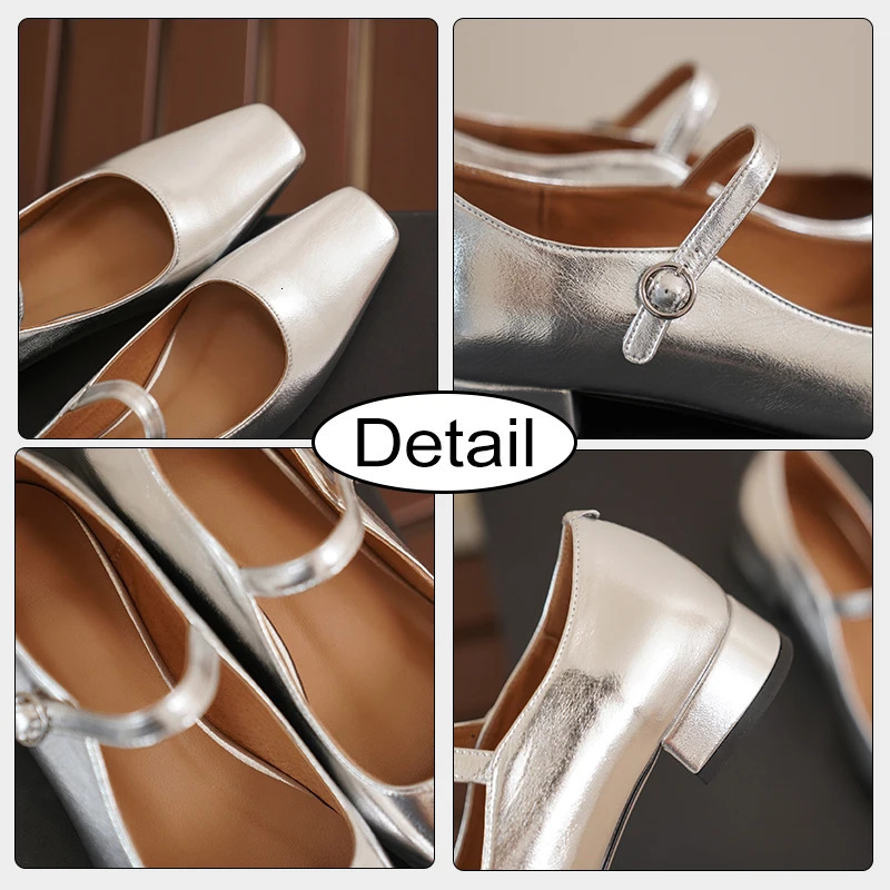 JOZHATA Size 32-42 Womens Pump Leather Thick High Heels Shoes Womens Buckle Low High Heel Sandals Casual Shoes 240606