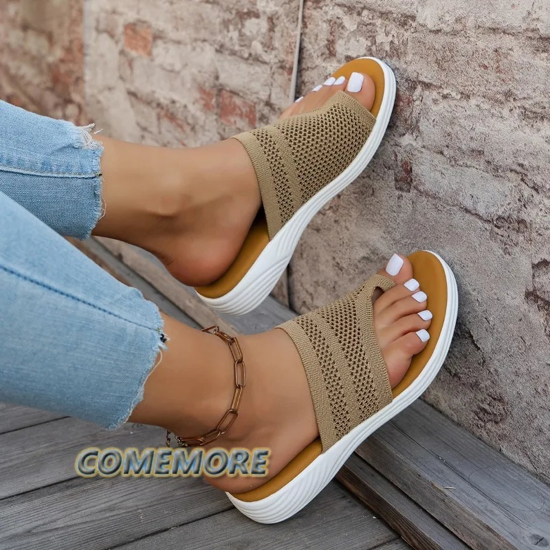 Womens Fashion Shoes Sandals Elegant Shoes Slippering on Sexy Shoes Womens Slippery Shoes Zapatillas Printed Womens Casual Shoes 2024 240606