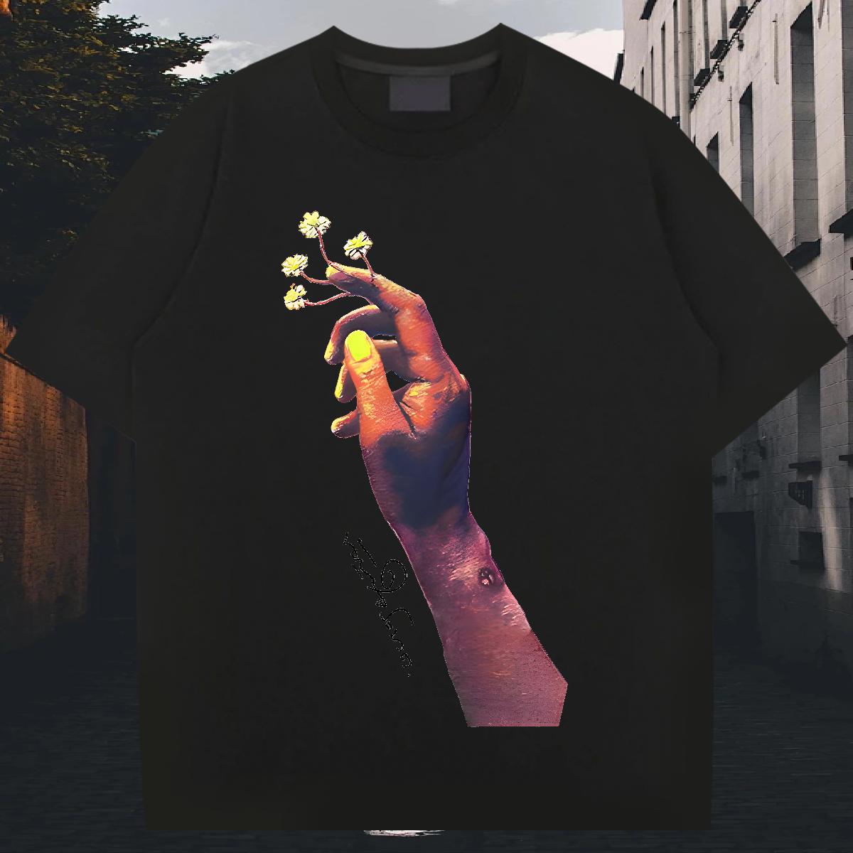 5A T-Shirts Hip Hop Street Cotton Breathable Soft Mens Tshirts 2024 Summer Custom Print Plus Size Tee Shirt