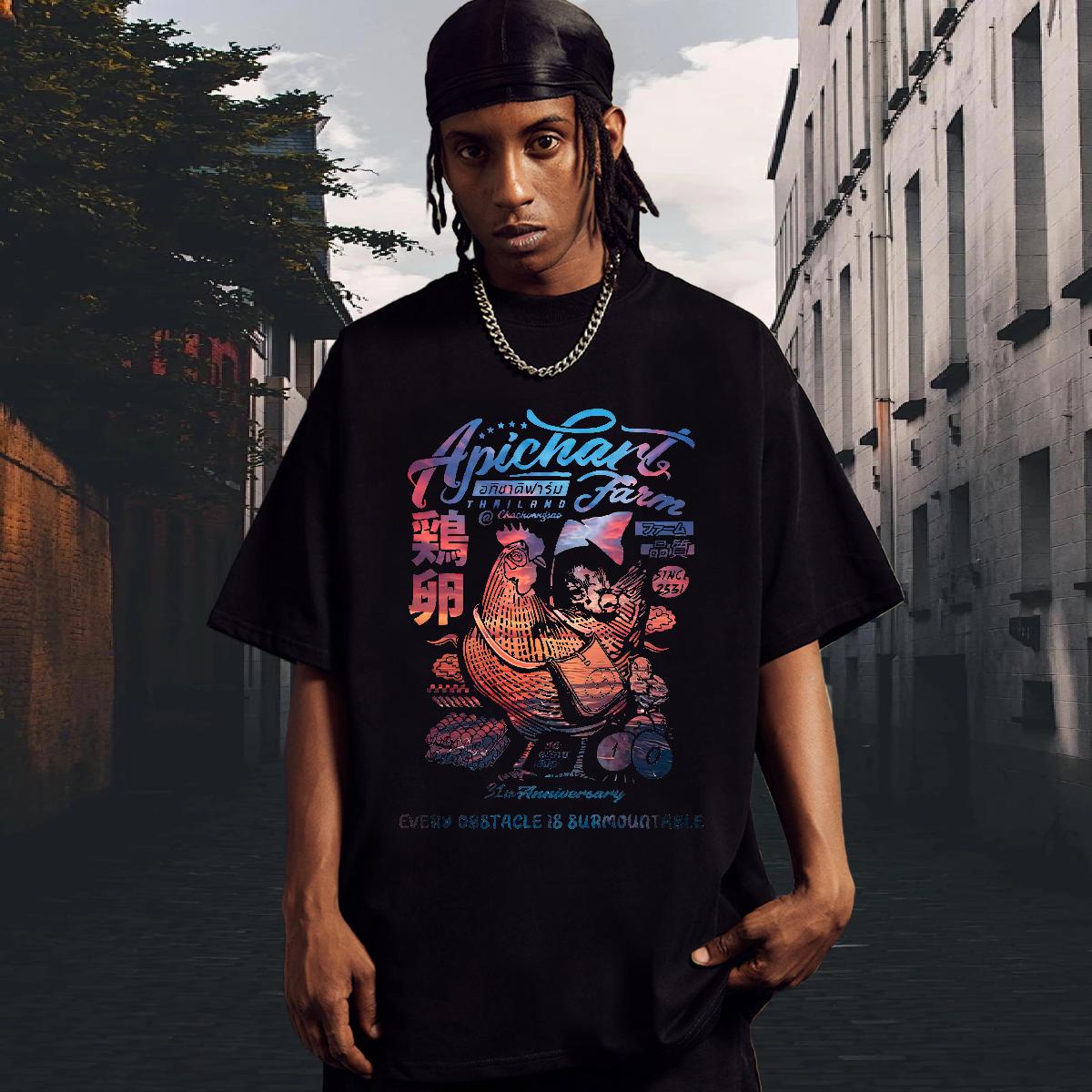 Casual New Men T Shirts Custom Printing Hip Hop Street Men Tshirts Cotton Breathable Brand