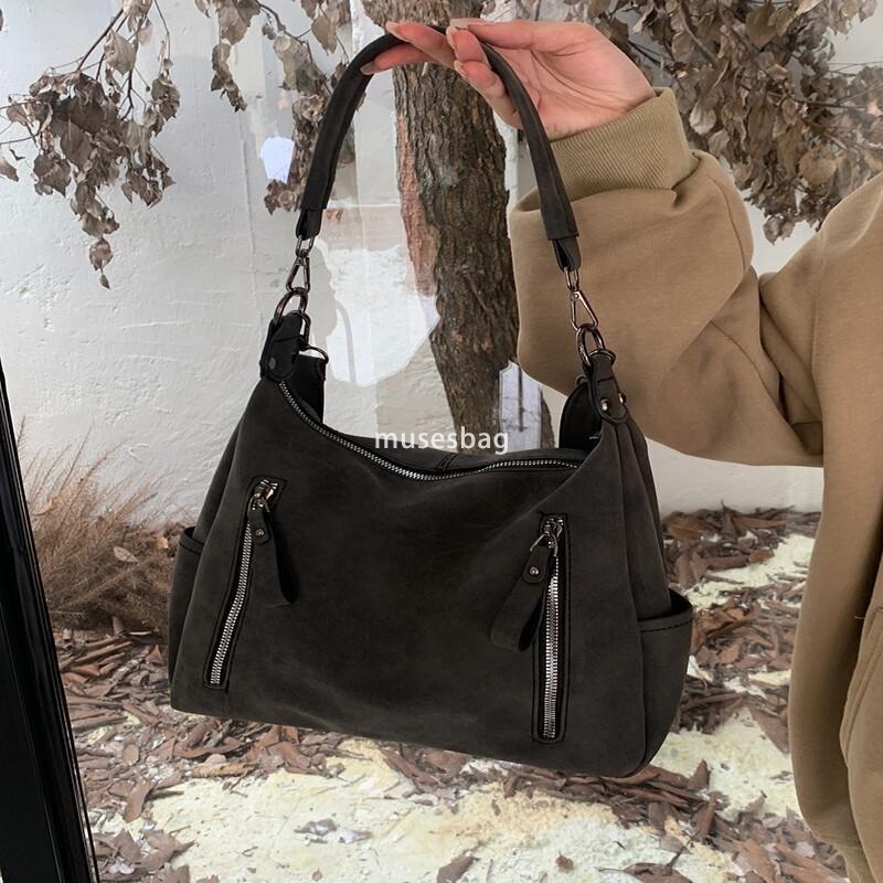 High quality women's Maillard retro large capacity bag women's high-end fashion tote bag casual classic texture portable commuting bag