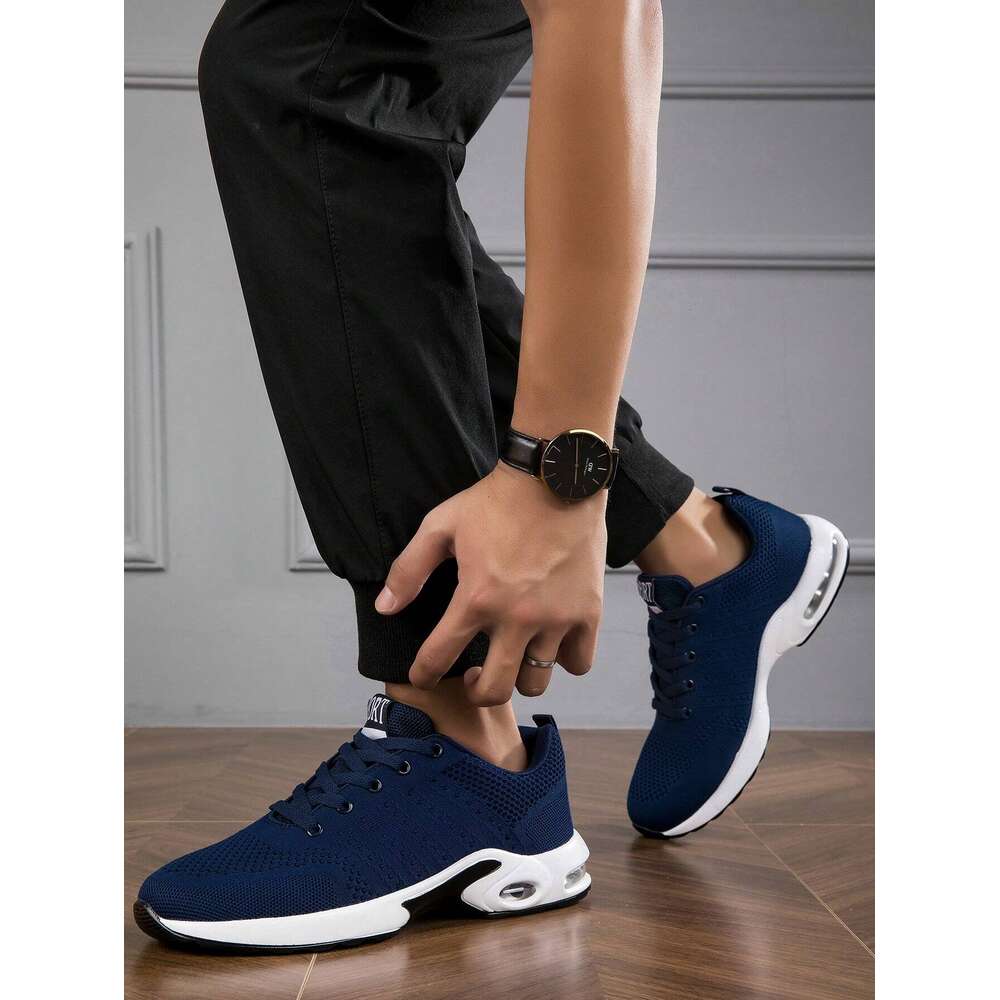 S Sports Men Shoes Breathable Comfortable Walking Shoes With Shock Absorbing Air Cushion Fashionable Lace Up Sneakers Ddmycat