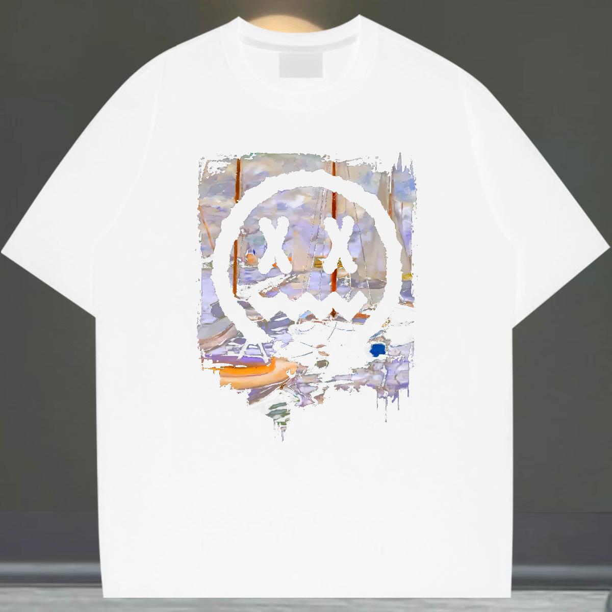 2024 DIY T-Shirts Custom Printing Summer Casual Mens Tshirts Cotton O Neck Short Sleeves Cool Design