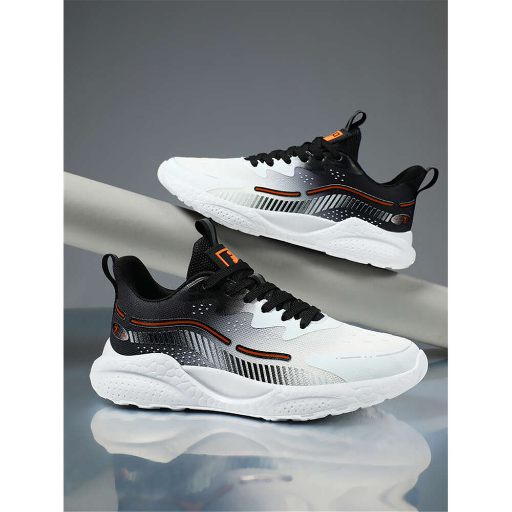 Casual Knitted Unisex Running Shoes Thick Outsole And Elevated Height Trendy Korean Design For Couple Ddmysaturn