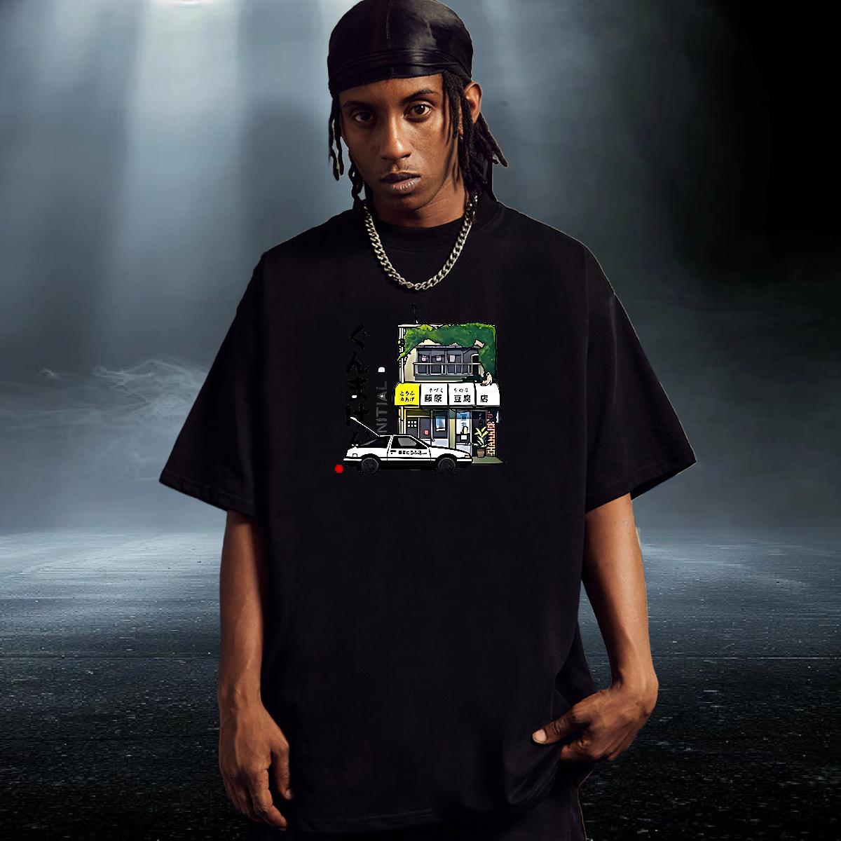 Fashion T Shirts Men Black White Men Tees Daily Outfit Breathable Crew Neck Unisex Tee Shirt