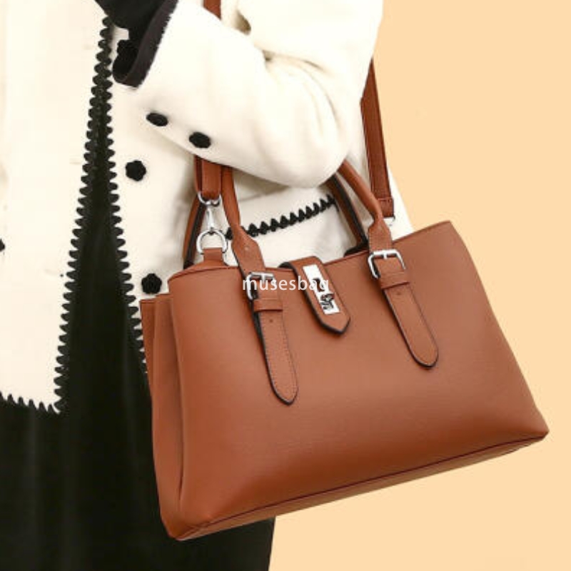 Designer Women's PU High Quality Fashion Tote Bag with Lightweight and Multi functional Large Capacity Shoulder Bag Versatile 2-piece Set Mother 