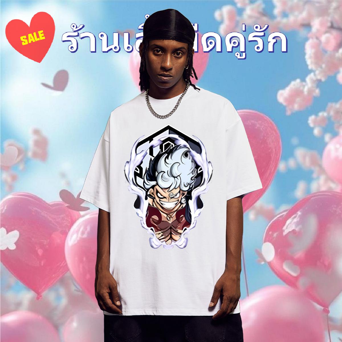 Loose Couples T Shirts Short Sleeve Cotton O-Neck Anime Printing Street T shirt Floral Print Classic Tshirts