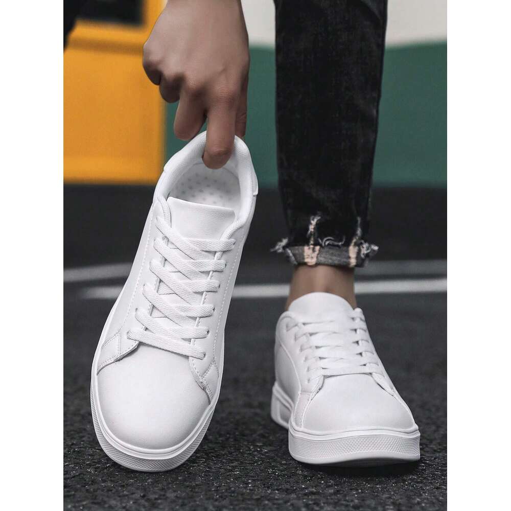 Couple Unisex White Sneakers, Casual Sports Shoes, New Arrival Spring Summer, Suitable For Students And Work, Size 36-42, Non-Slip