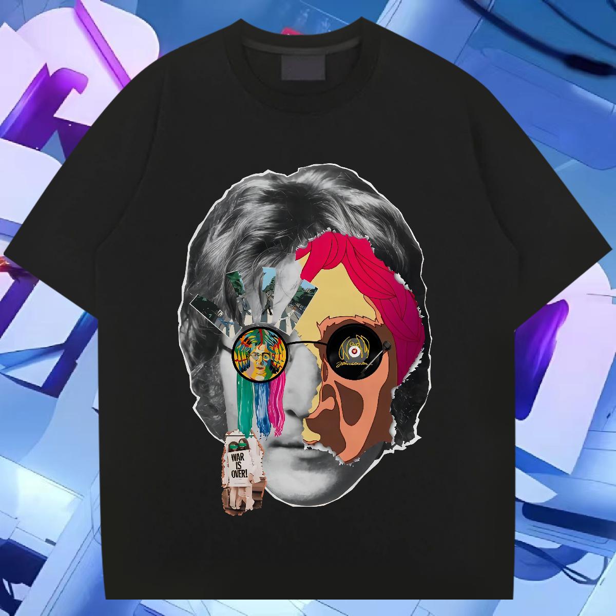 Fashion Design T Shirts Men DIY Printed Men Tops Tees Hip Hop Street Crew Neck Cotton Brand Tees Shirts