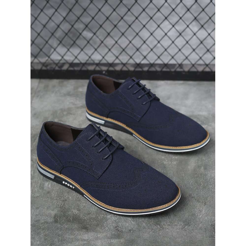 Ddmyoutdoor Men Wingtip Lace Up Front Dress Shoes Round Toe Sporty Shoes For Daily