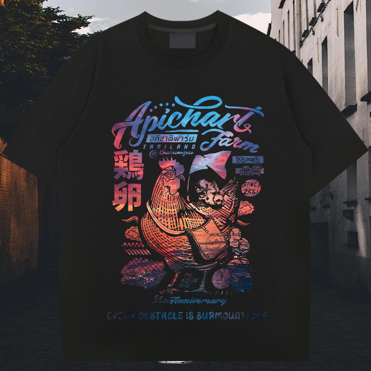 Casual New Men T Shirts Custom Printing Hip Hop Street Men Tshirts Cotton Breathable Brand