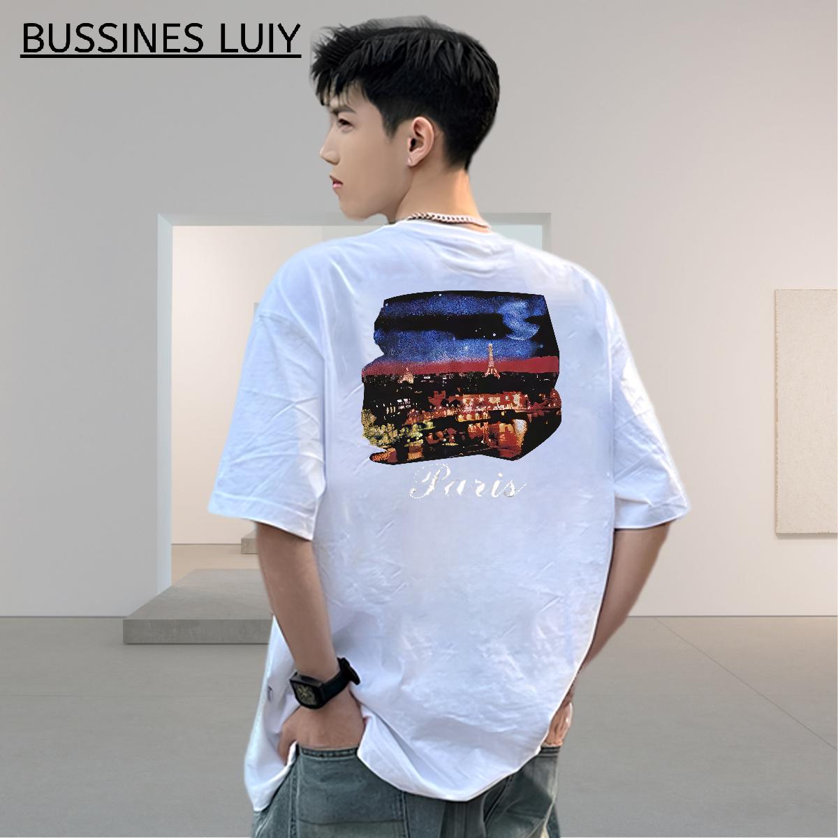 Fashion Design Men T Shirts Short Sleeve Cotton O-Neck Street Wear Tshirts Anime Print Loose Fit Tops Shirt