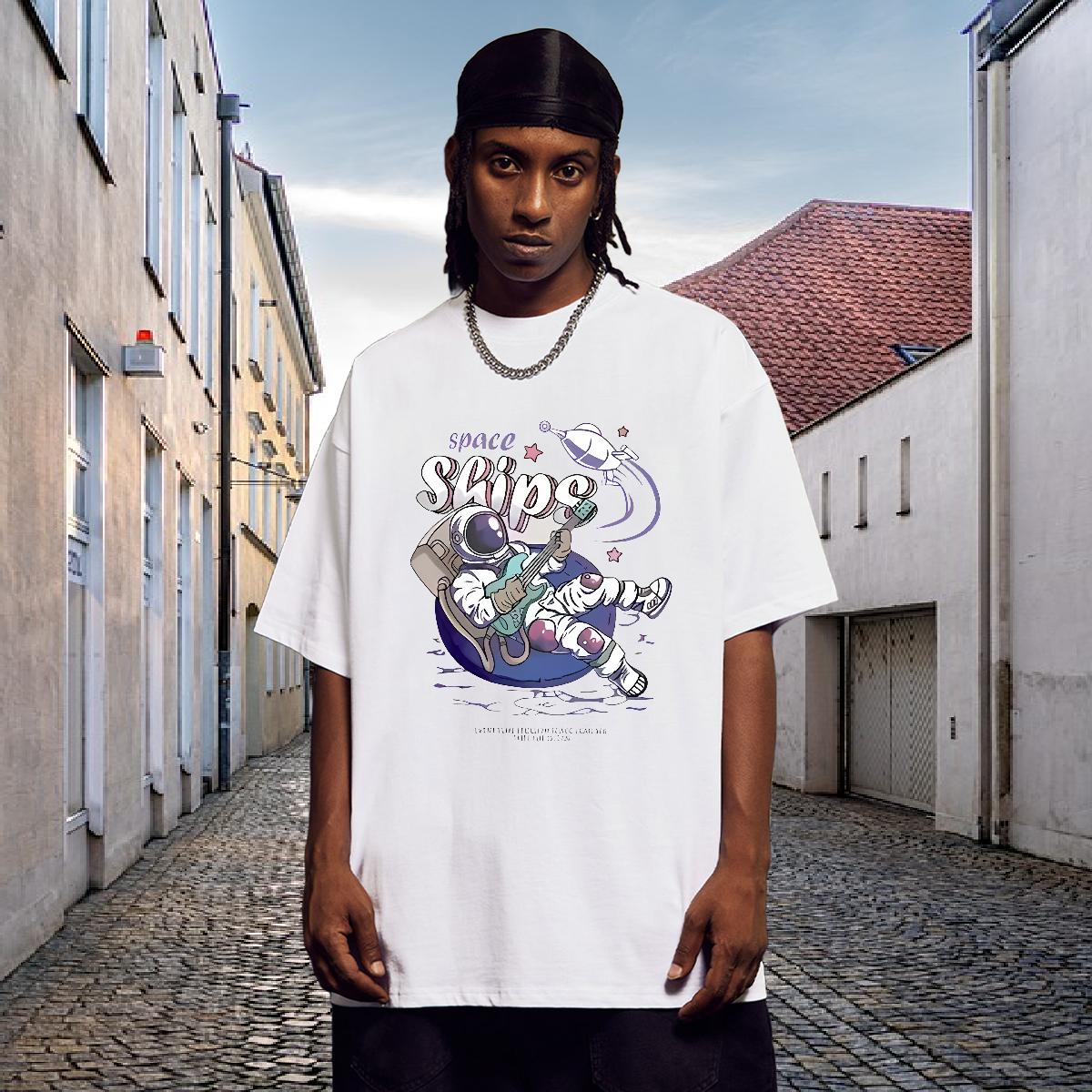 DIY Customized Mens T Shirts Cotton Breathable Short Sleeve Anime Printing Street Men Clothes T-Shirt DIY Printed Loose Fit Tshirts