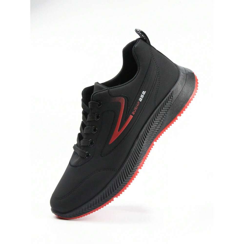 Ddmyoutdoor Men S Waterproof Slip Resistant Sports For Autumn Winter Casualwear Soft Running Shoes Black Leather Four Seasons Shoes
