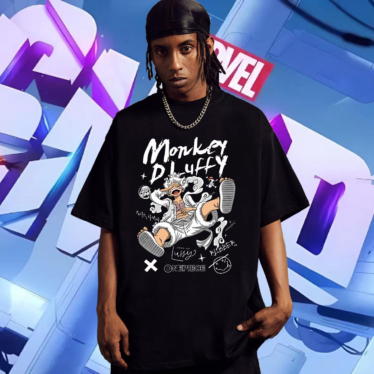 2024 DIY Mens T Shirts Anime Print Sports Casual Mens Tshirts Cotton Breathable Soft Cool