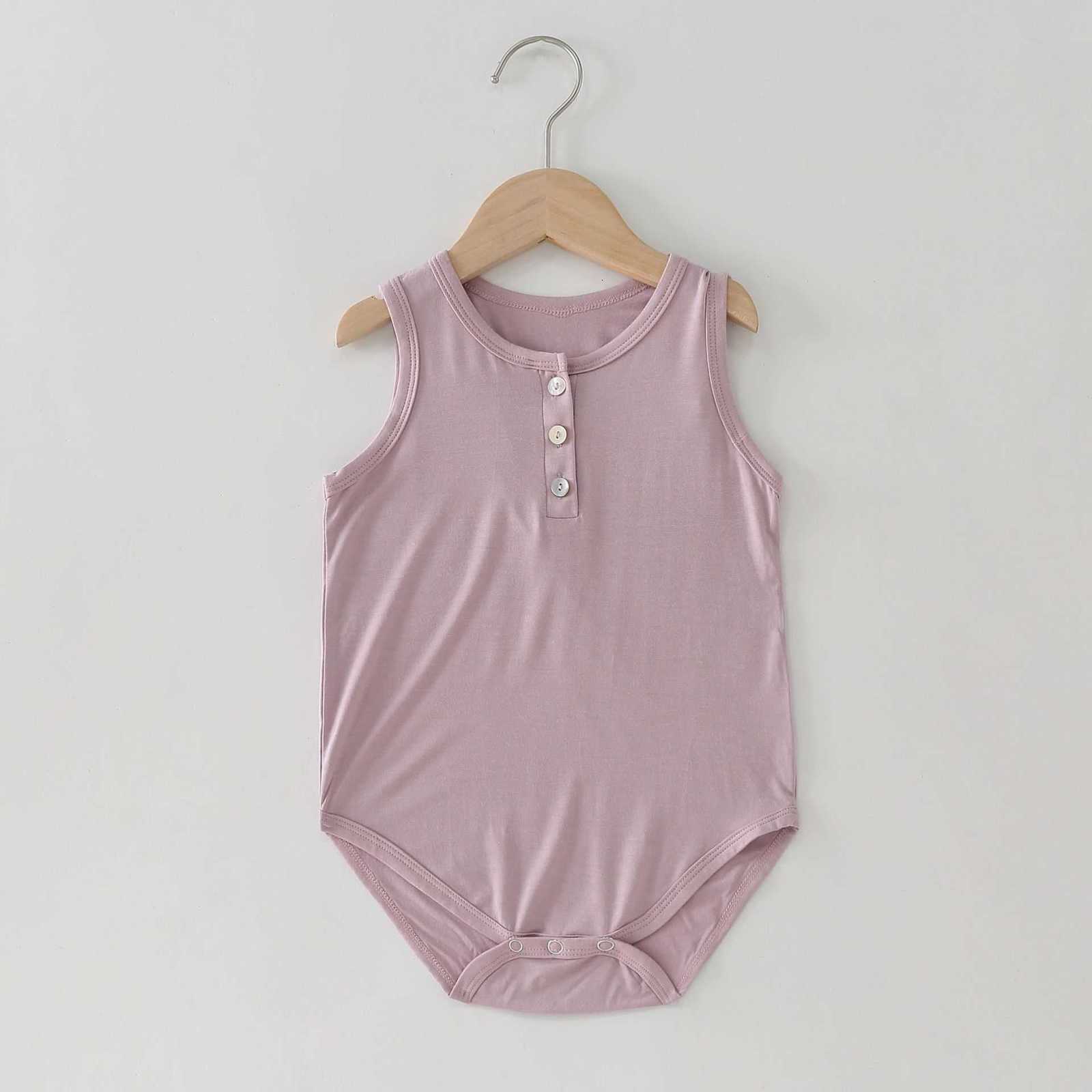 Baby Jumpsuits Baby jumpsuit 2024 Summer New Children's Wear Baby Crawling Clothes Sweetheart Baby Solid Clothes