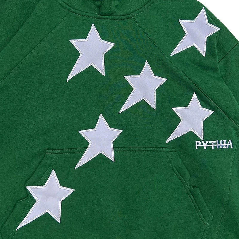 Harajuku Hip-hop Women Men Sweatshirts Streetwear Y2k Tops Stars Print Grunge Goth Zip-Up Hoodies kpop clothes Y2K 240601