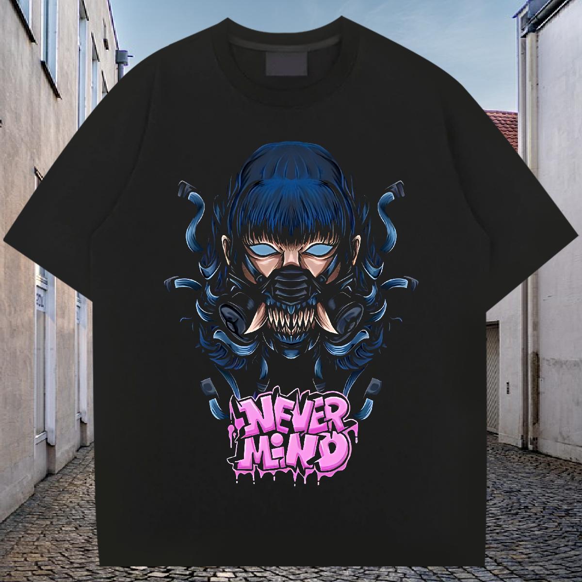 Brand T-Shirts for Men High Street Hip Hop Crew Neck Cotton Breathable Mens Tshirts 2024 DIY DIY Printed Tops Shirt