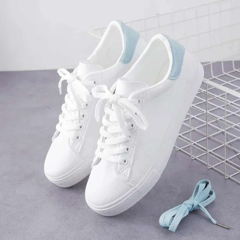 Ddmysports Women S Vulcanize Fashion Spring New Classic Solid Color PU Leather Casual White Shoes Sneakers OUTDOOR