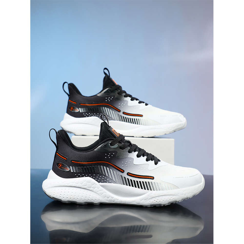Casual Knitted Unisex Running Shoes Thick Outsole And Elevated Height Trendy Korean Design For Couple Ddmysaturn