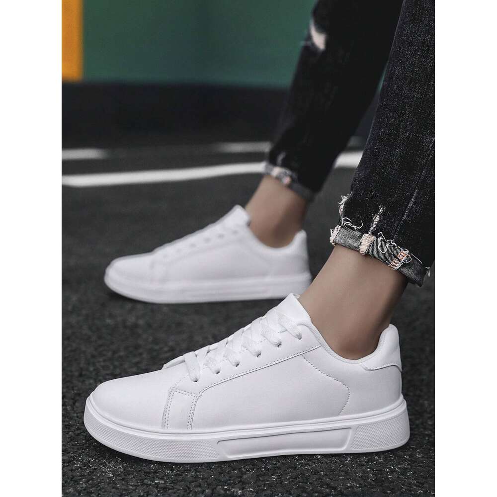 Couple Unisex White Sneakers, Casual Sports Shoes, New Arrival Spring Summer, Suitable For Students And Work, Size 36-42, Non-Slip