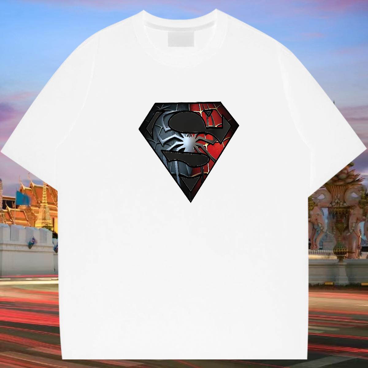 Loose Fit T Shirts Men Hip Hop Street Breathable Short Sleeve Men Clothes T-Shirt 2024 Summer DIY Tees