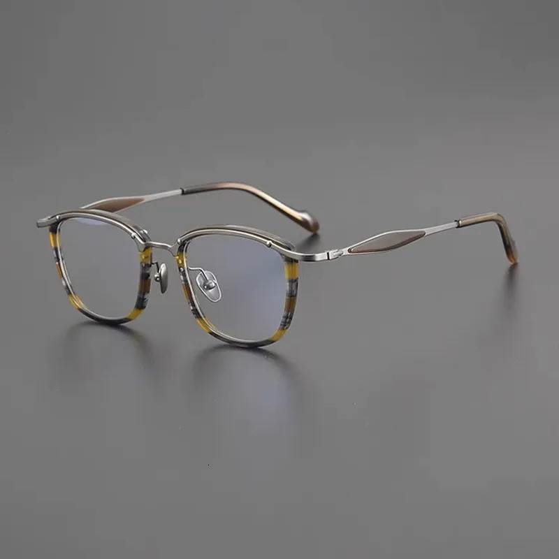 niche comfortable pure glasses frame retro business acetate square myopia glasses frame 240528