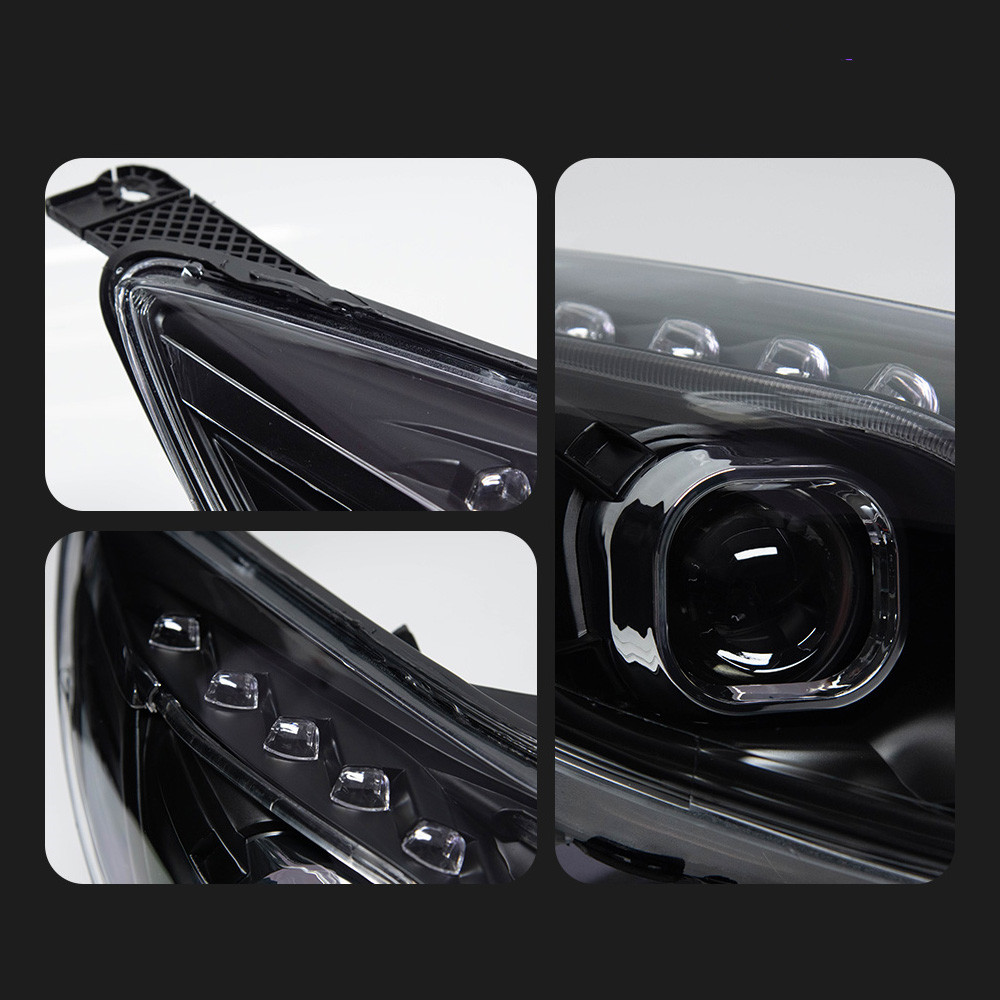 Car Light Assembly for Ford Focus 2012-2014 Focus 3 Front Daytime Lamp LED Signal Headlight Projector Lens