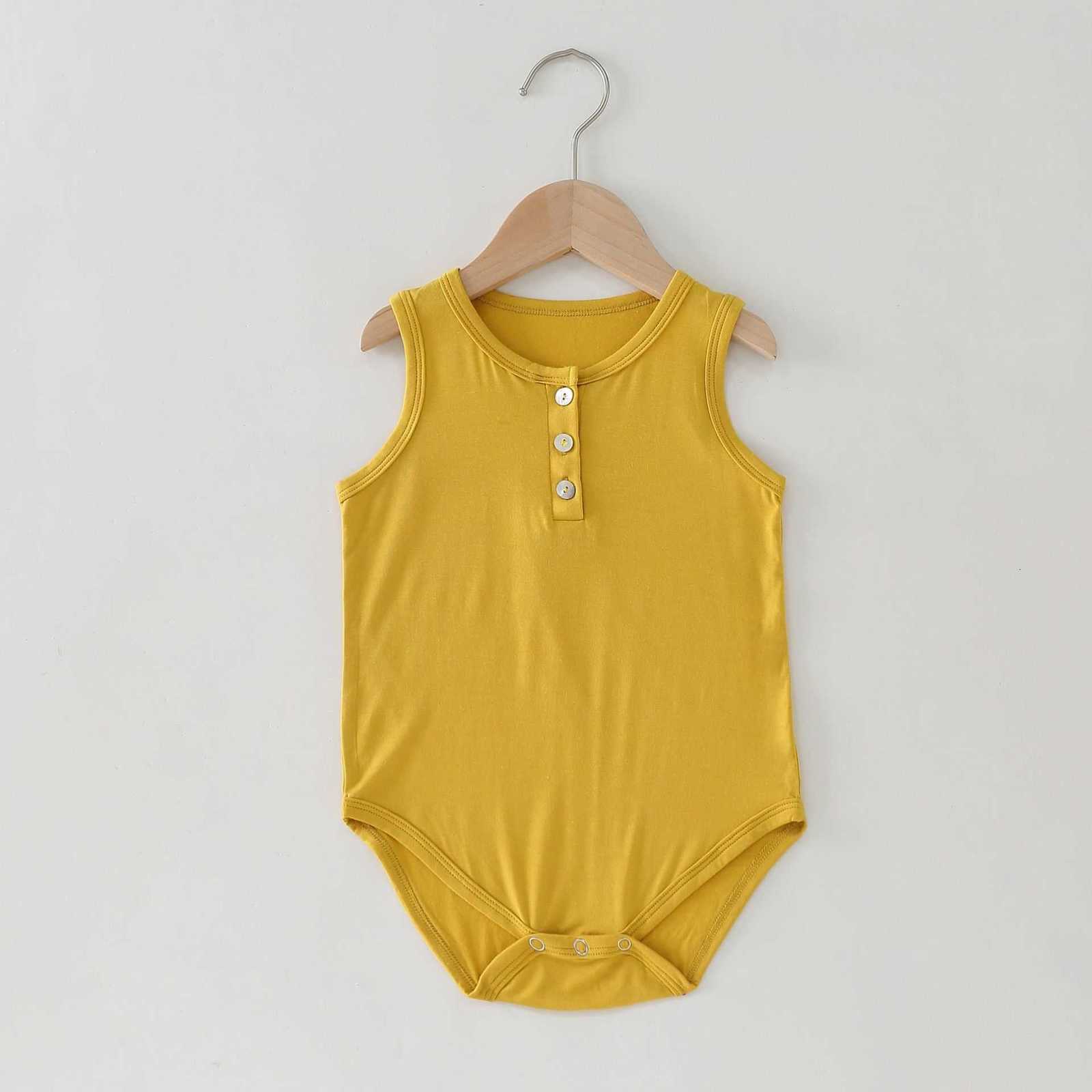 Baby Jumpsuits Baby jumpsuit 2024 Summer New Children's Wear Baby Crawling Clothes Sweetheart Baby Solid Clothes