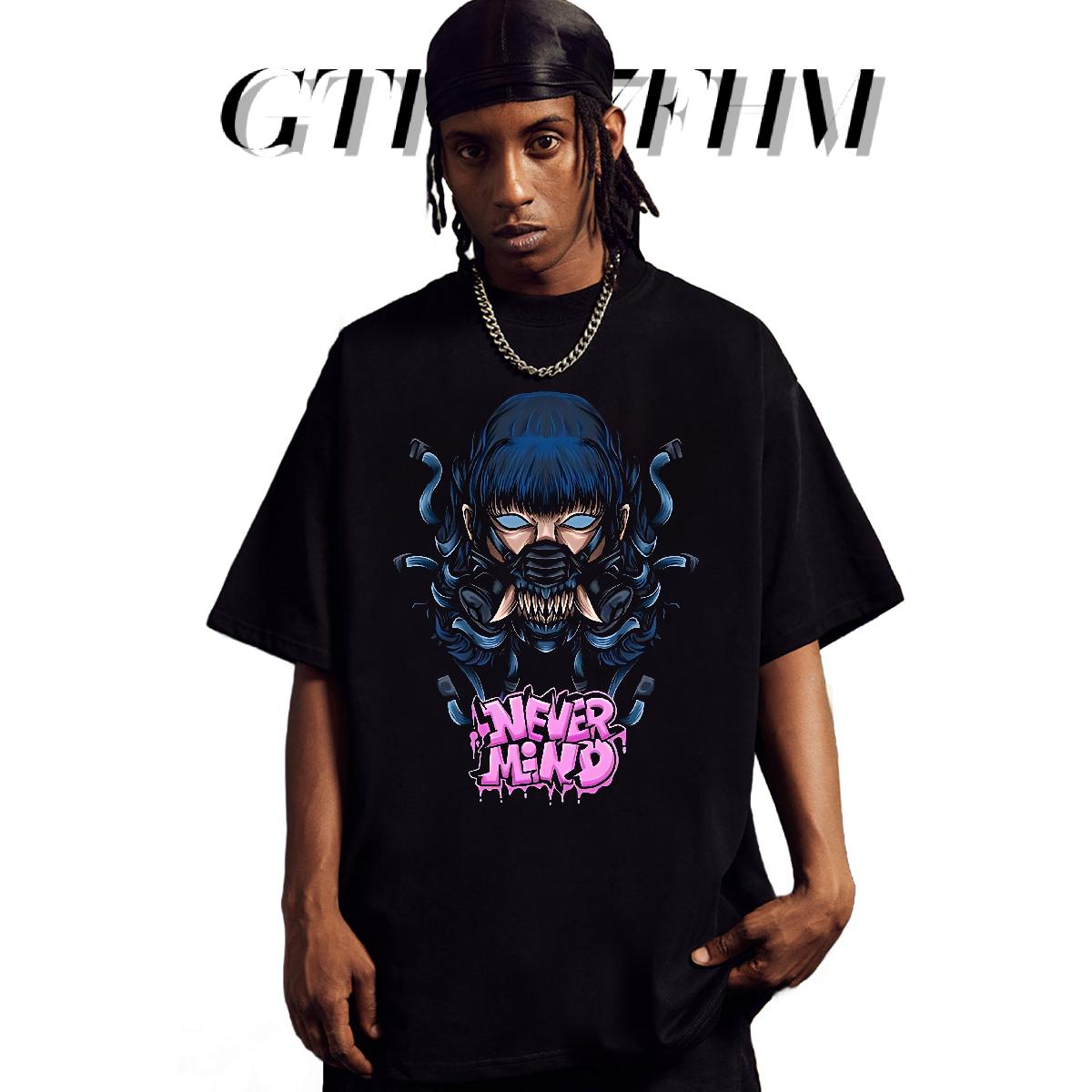 Popular T-Shirts High Street Hip Hop Short sleeve Cotton Soft Mens Tshirts Factory Direct Custom Anime Wear