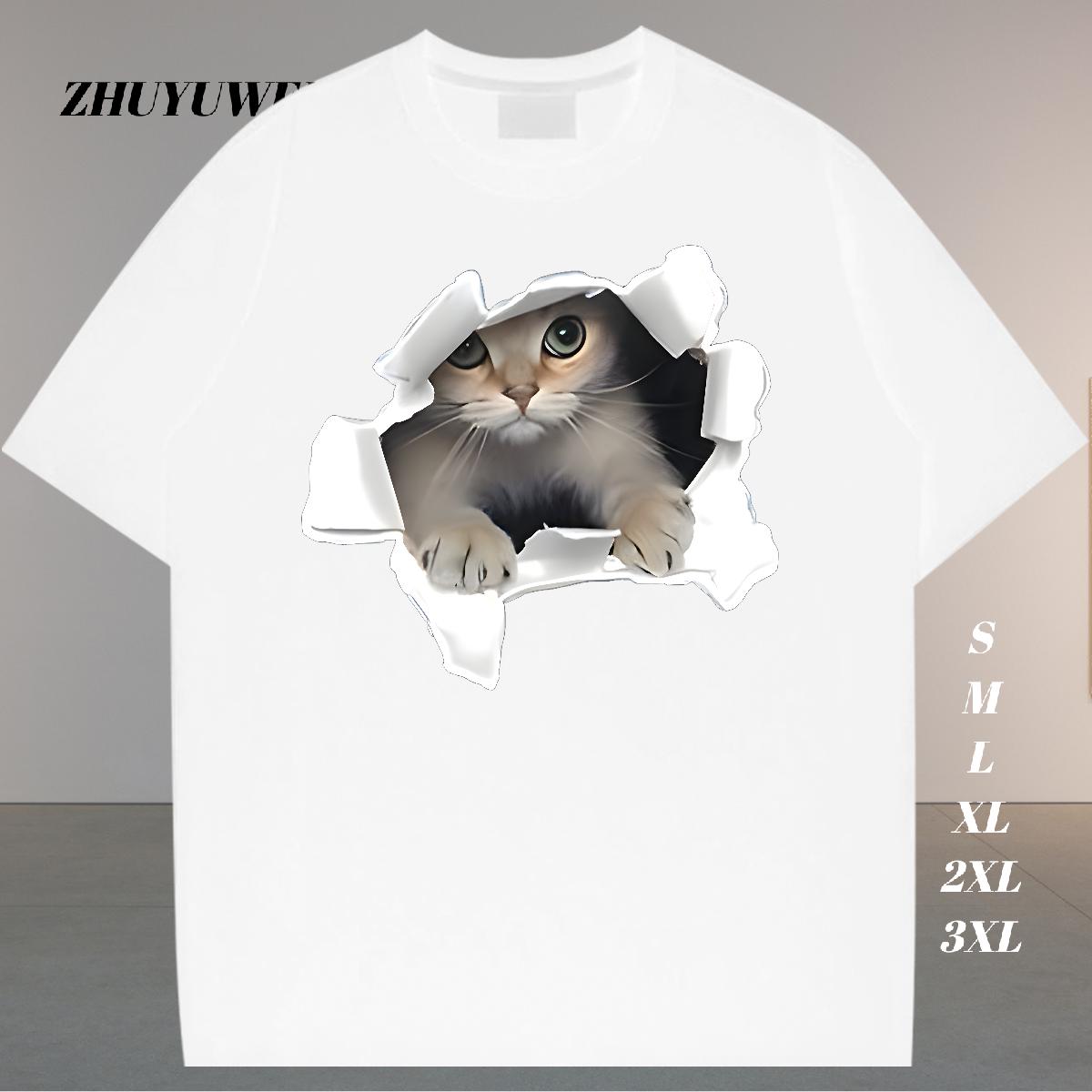 2024 Man T Shirts Custom Printed Anime Printing Street Tshirts Crew Neck Cotton Breathable Comfortable