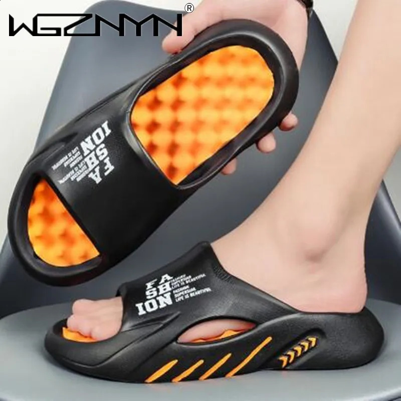Summer Men Massage Slippers Sides Indoor Outdoor Sandals Beach Casual Shoes Soft Sole Slides Men Flip-flops Mens Sandals 240605