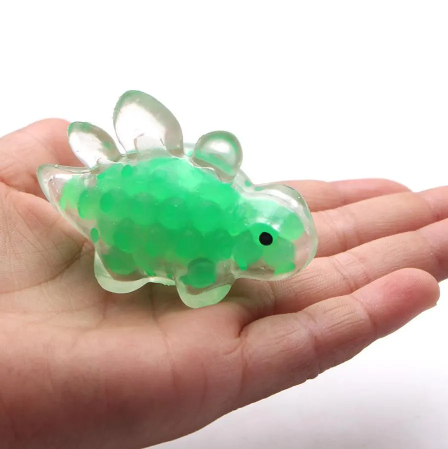 Squishy Stress Balls Decompression Dinosaur Toy Colorful Gel Water Beads Balls Inside Birthday Gift Goodie Bags ZZ