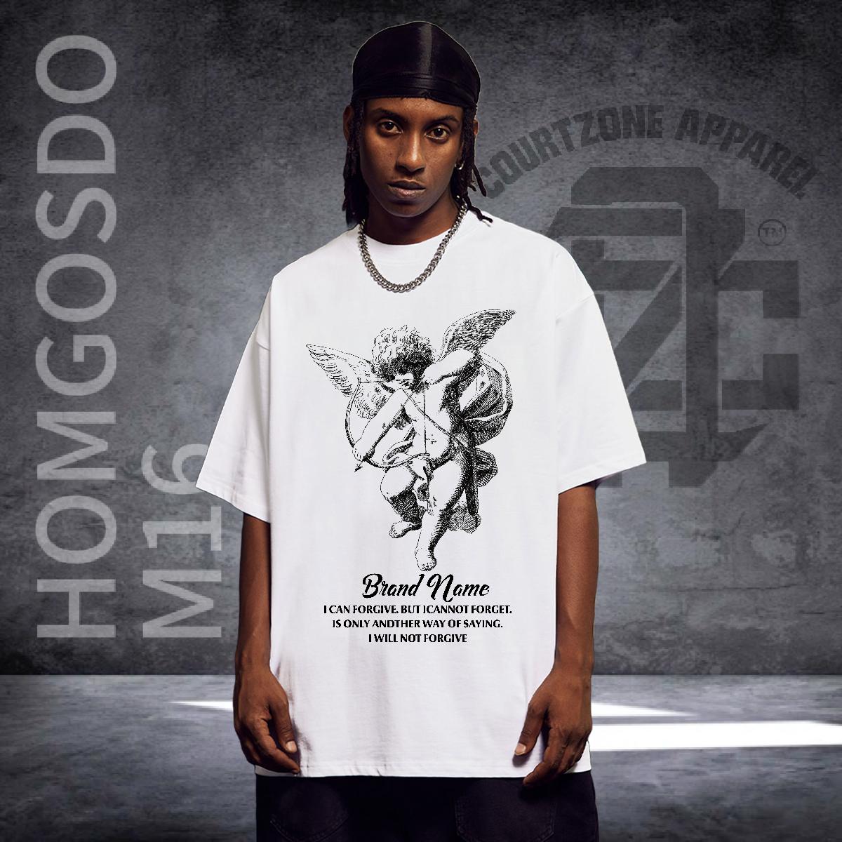 Loose Fit Mens Tshirts Breathable Short Sleeve Sport T shirt Cartoon Print 2024 New Top Tees