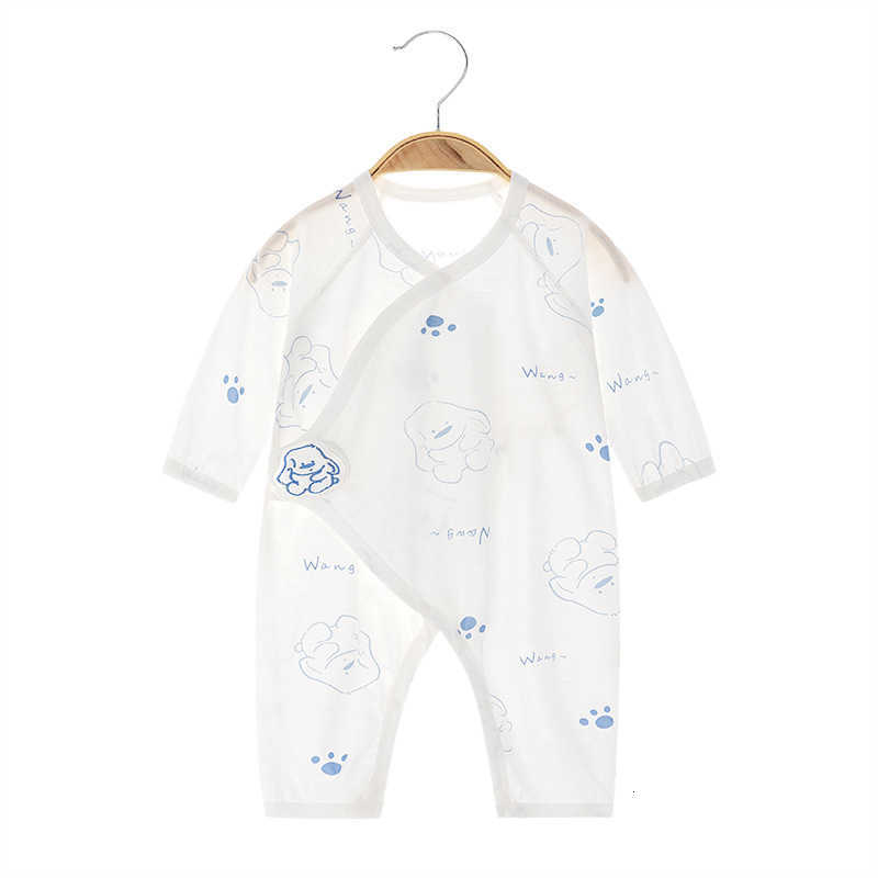 Baby Jumpsuits Summer newborn jumpsuit baby pure cotton thin boneless clothes long sleeved baby summer clothing