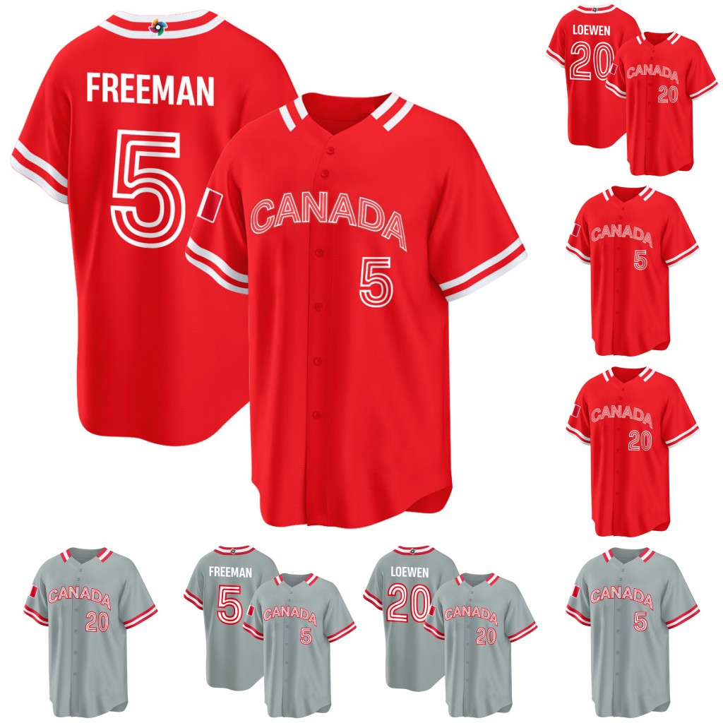 Team Canada 2026 WBC Jersey World Baseball Classic Freddie Freeman Otto Lopez Denzel Clarke Jacob Robson Tyler O'Neill Abraham Toro Cal Quantrill Matt Brash