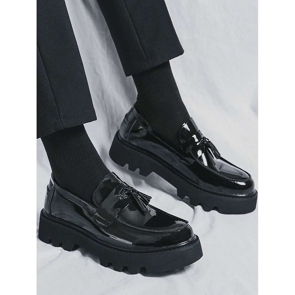 Formal Men S Thick Platform Leather Shoes Height Increasing And Simple Design Ddmysaturn