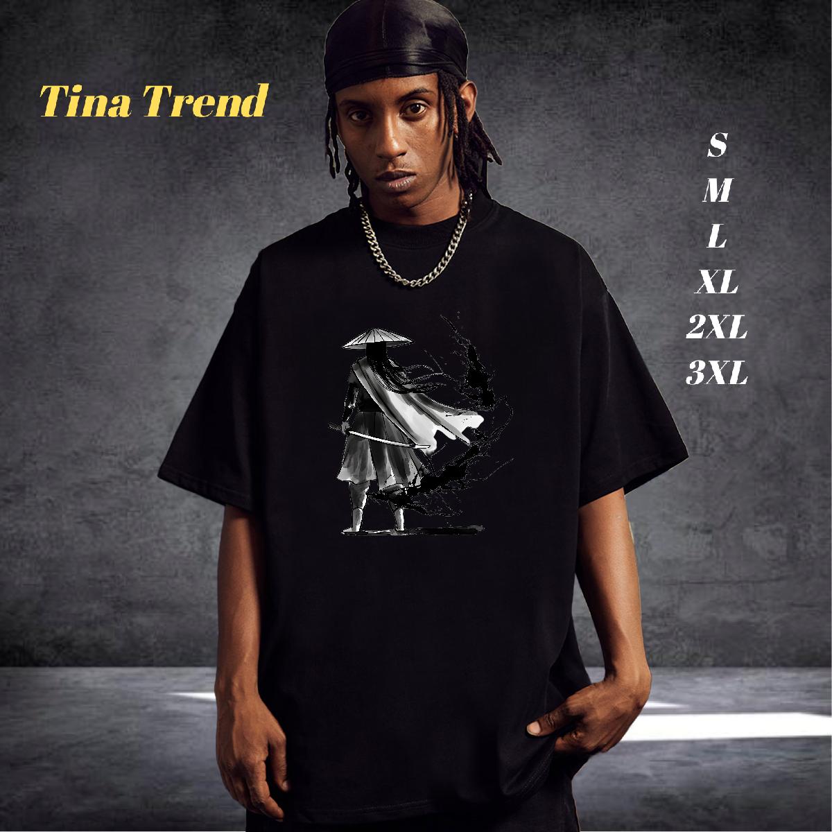 Loose T-Shirts High Street Hip Hop Breathable Crew Neck Cotton Couples T Shirts New Arrival Black Oversized Tops Shirt