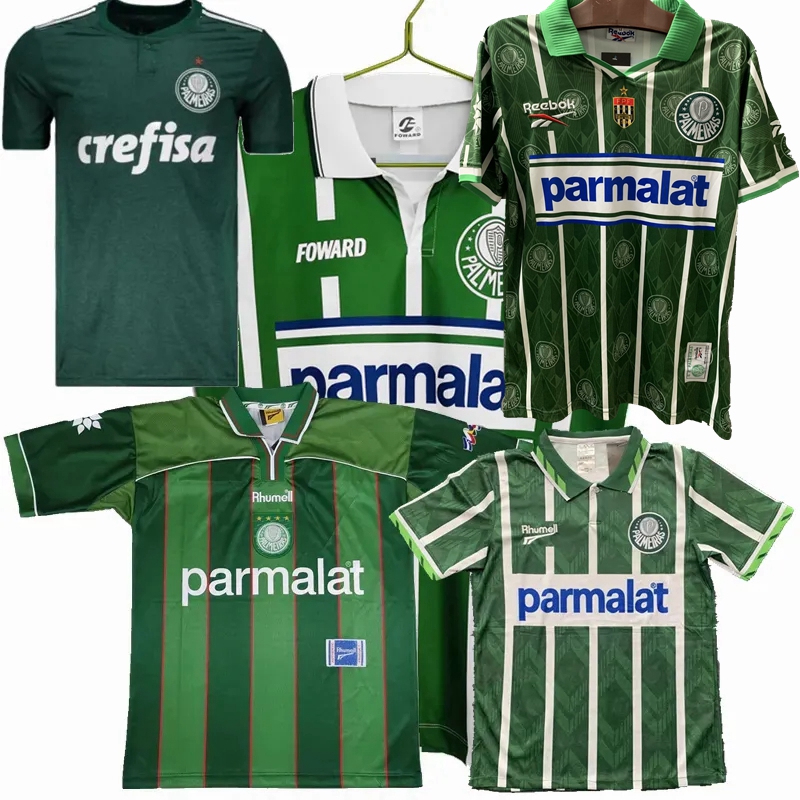 Retro classic palmeiras soccer jerseys 1980 1992 1993 1994 1996 97 1999 2000 18 19 Edmundo Zinho Edilson Rivaldo Evair Roberto Carlos Retro football shirt