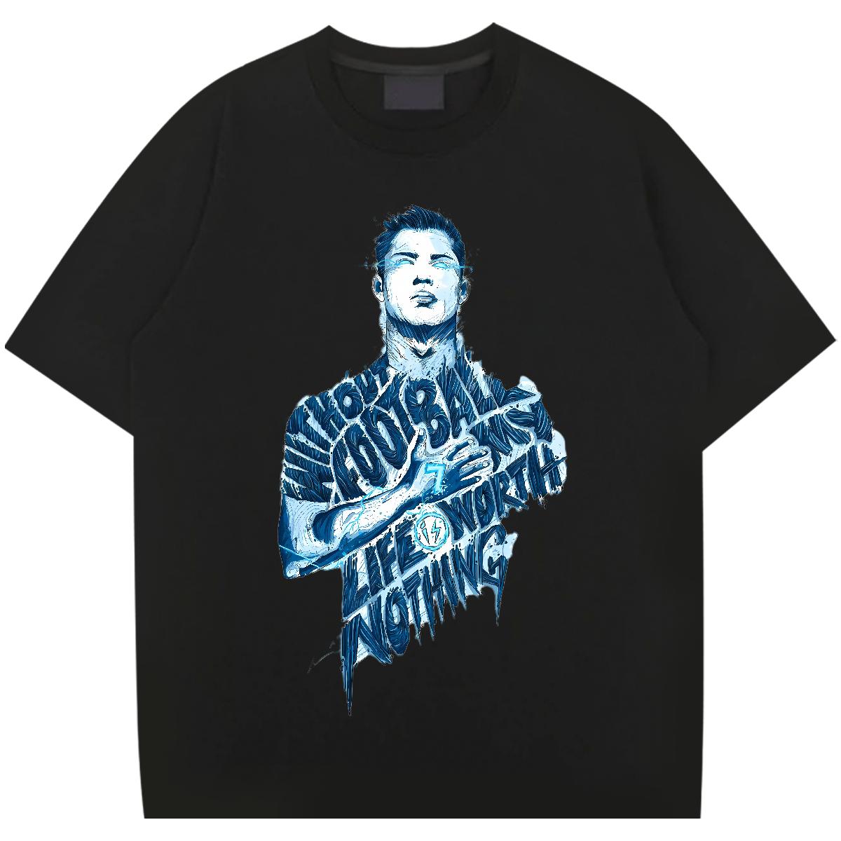 Brand T-Shirts Black Oversized Summer Casual Men Tees Crew Neck Cotton Breathable Wholesale