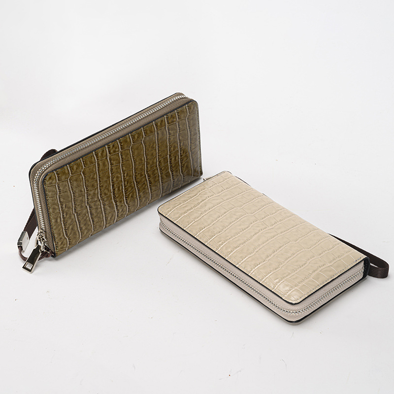 New Crocodile Pattern Long Handheld Bag for Women's Wallet Multi Card Zipper Wallet waterproof Wrist Plain Bag and handbags Hot Selling