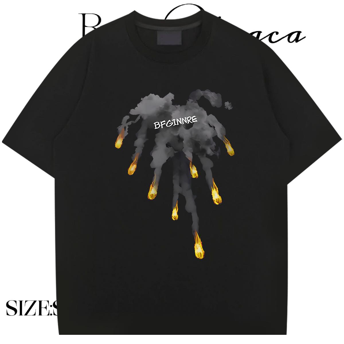 5A T shirt High Street Hip Hop Short sleeve Cotton Soft Men Tops Tees Fashion Design DIY Printed Polos