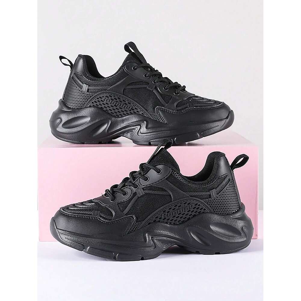 Color Lace Solid Up New Casual Fashionable Sports Shoes All Match Style Ddmysaturn