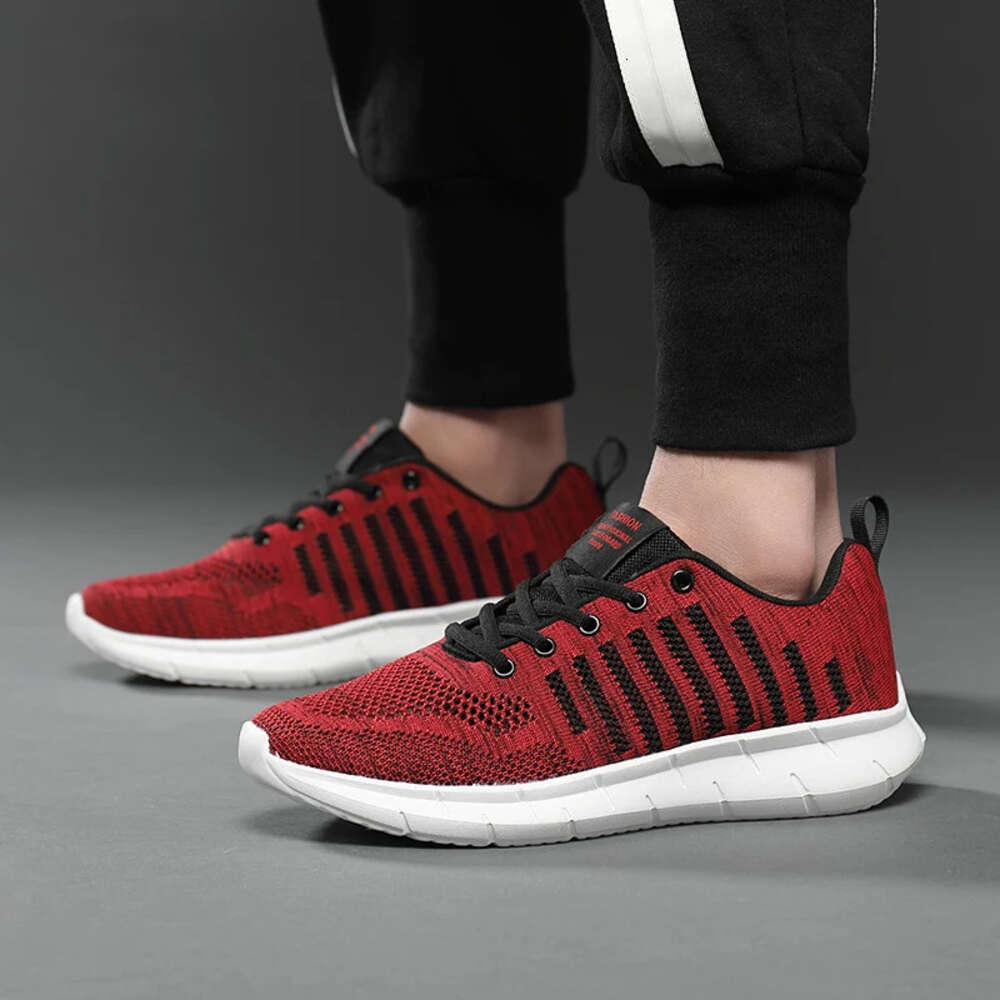 Running Men Walking Unisex Knit Breathable Sports Casual Sneakers Athletic Non Slip Comfortable Leisure Tennis Shoes Ddmysaturn