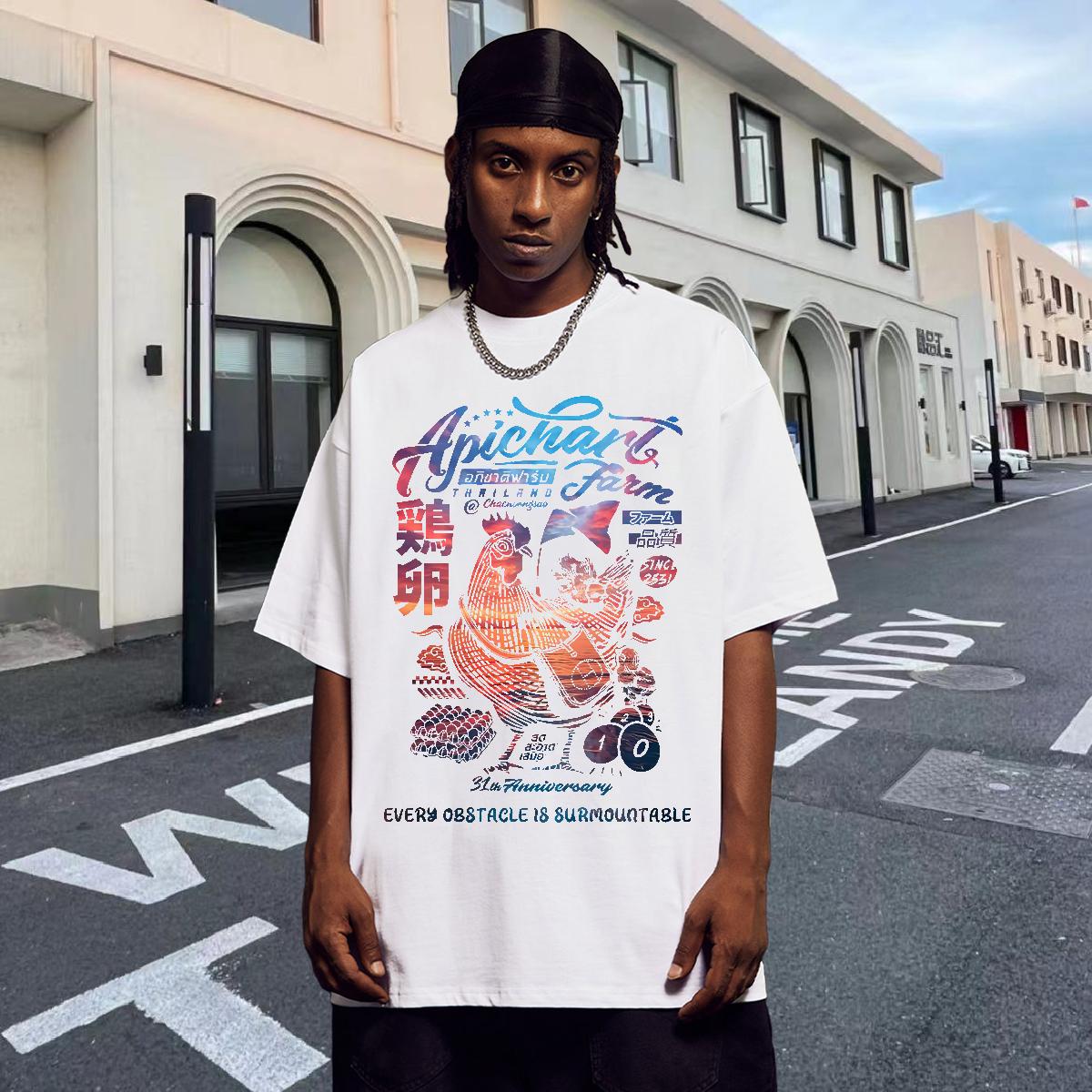 2024 Summer T Shirts Men Customized Print Anime Printing Street Couples T Shirts Cotton Breathable Short Sleeve Soft