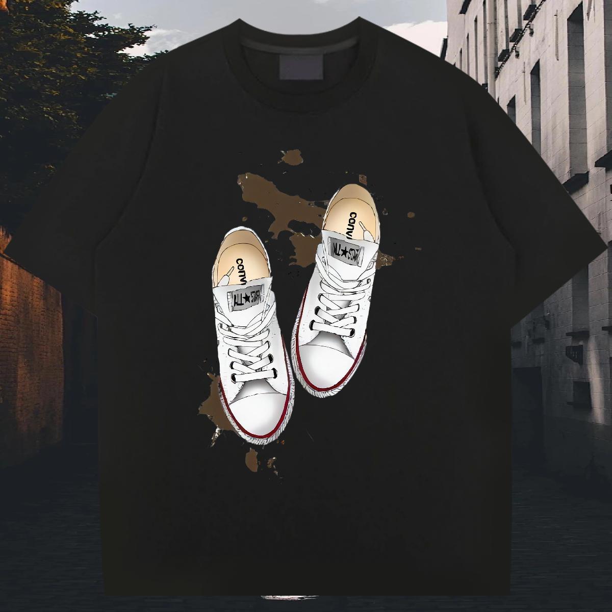 2024 Designer Man T Shirts Anime Tshirt for Man Woman Daily Outfit 180g Cotton Loose Fit Tops Tees