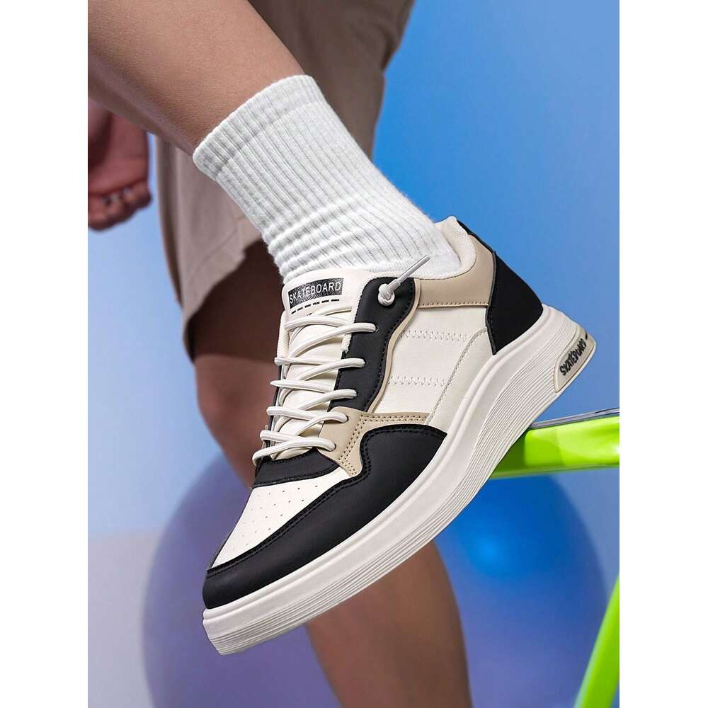 Men's Fashionable Breathable Slip-Resistant Skate Shoes, Comfortable Versatile, Wear And Dirt-Resistant