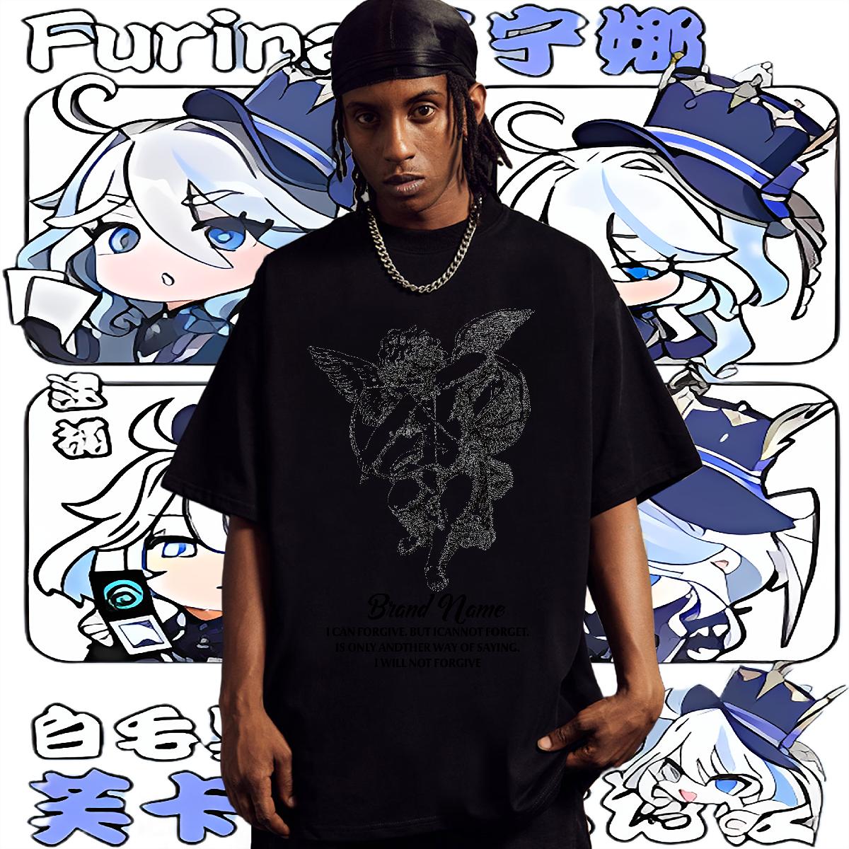 High Quality Men Tshirts Round Neck Short Sleeve Casual Daily Wear T shirt DIY Printed 2024 New Tops Tees