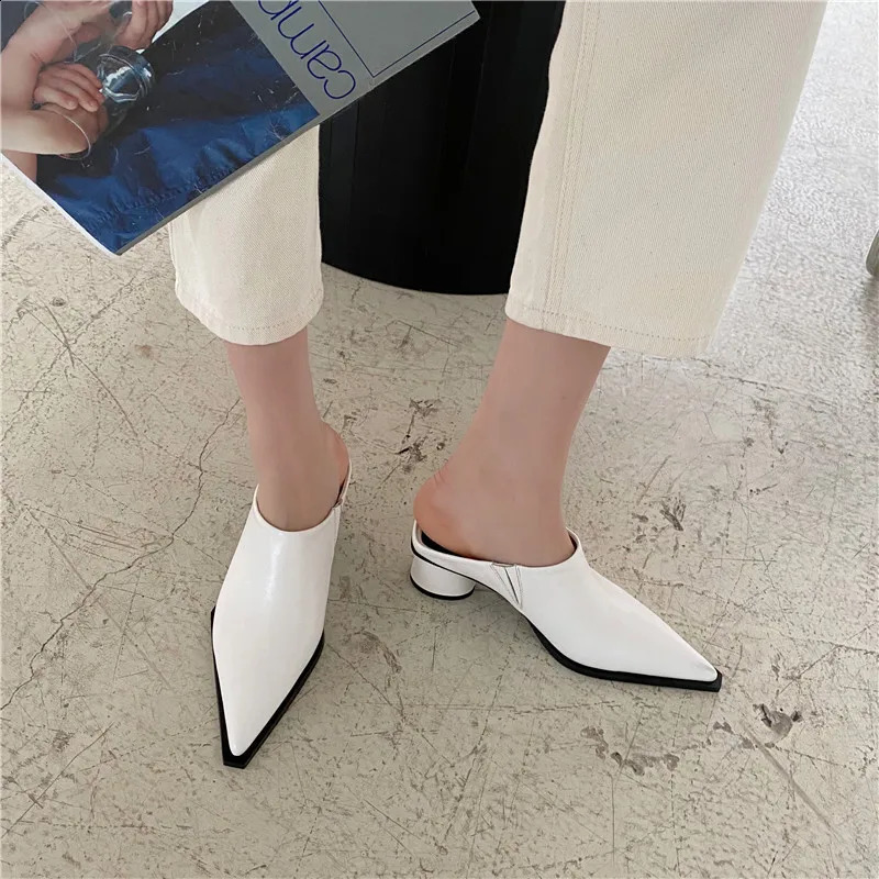 Baotou Half Slippers Female Summer Wear Muller Shoes Sandals Woman Shoes High Heels Sexy Shoes for Women Sandals 240606