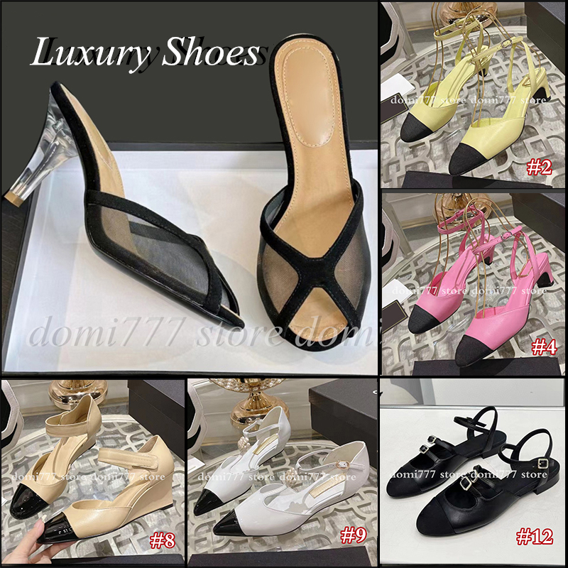 10A Premium Leather Women's Single Shoes Fashion Heels Sandals for Women 35-41